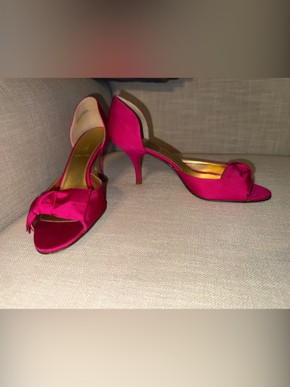 J. Crew Bright Berry Open-Toe Bow Heels - Picture 3 of 7